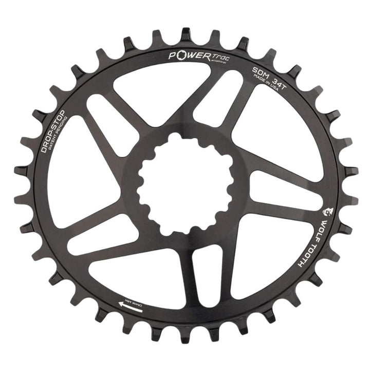 Wolf Tooth Elliptical Direct Mount Chainring - 34t, SRAM Direct Mount, Drop-Stop, For SR